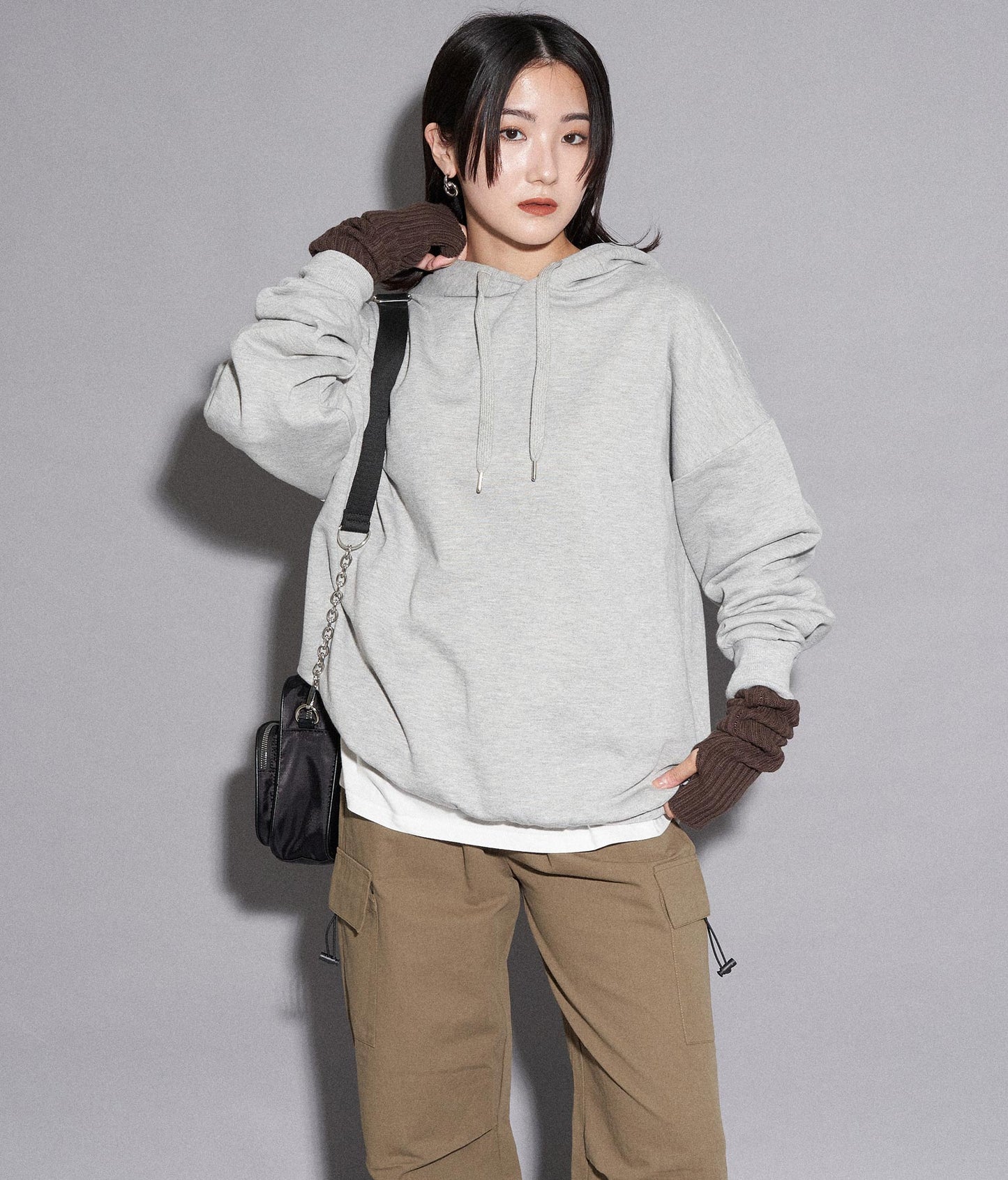 【WEB限定】シンプル裏起毛フーディートップススウェット 793-8596