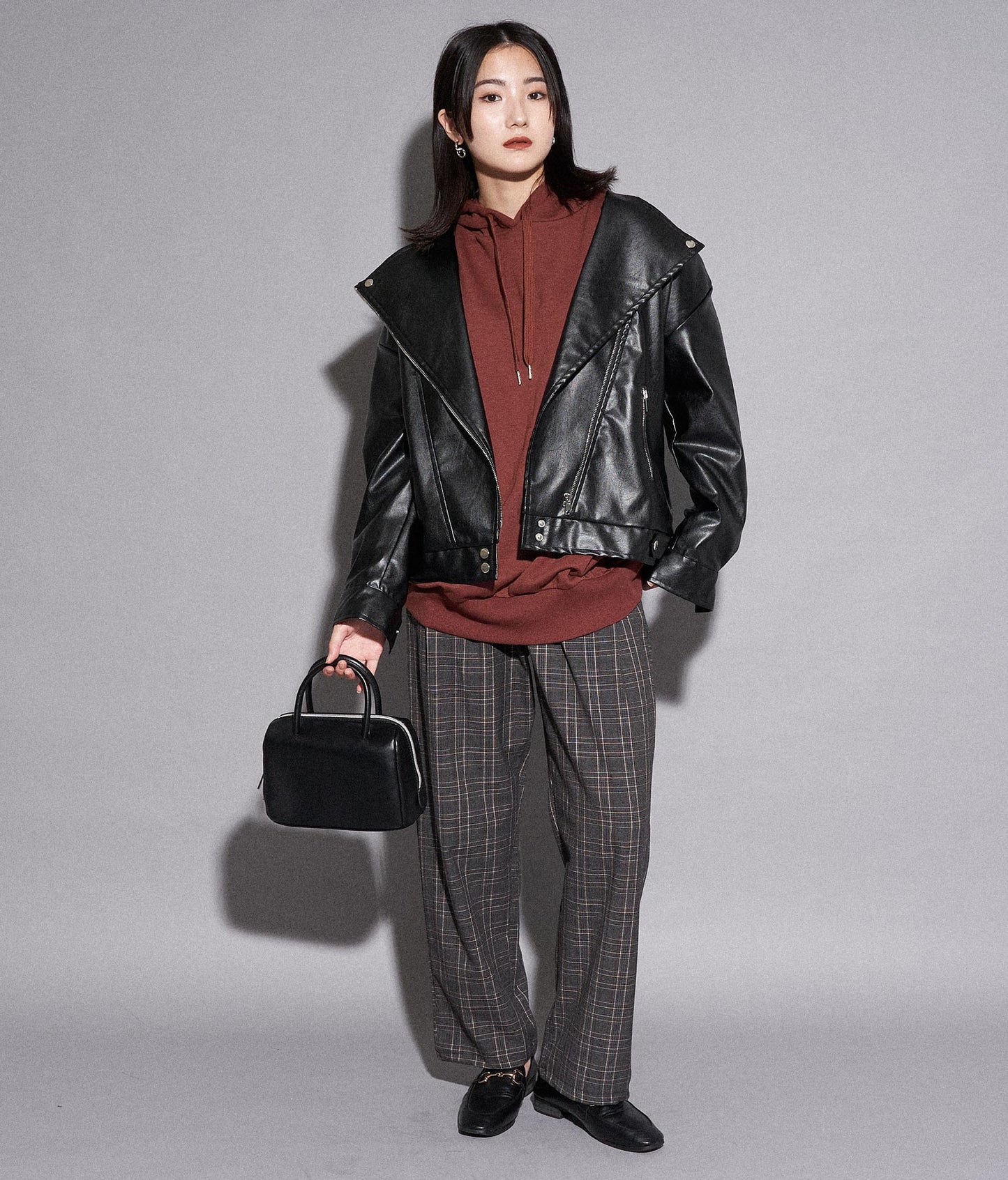 【WEB限定】シンプル裏起毛フーディートップススウェット 793-8596