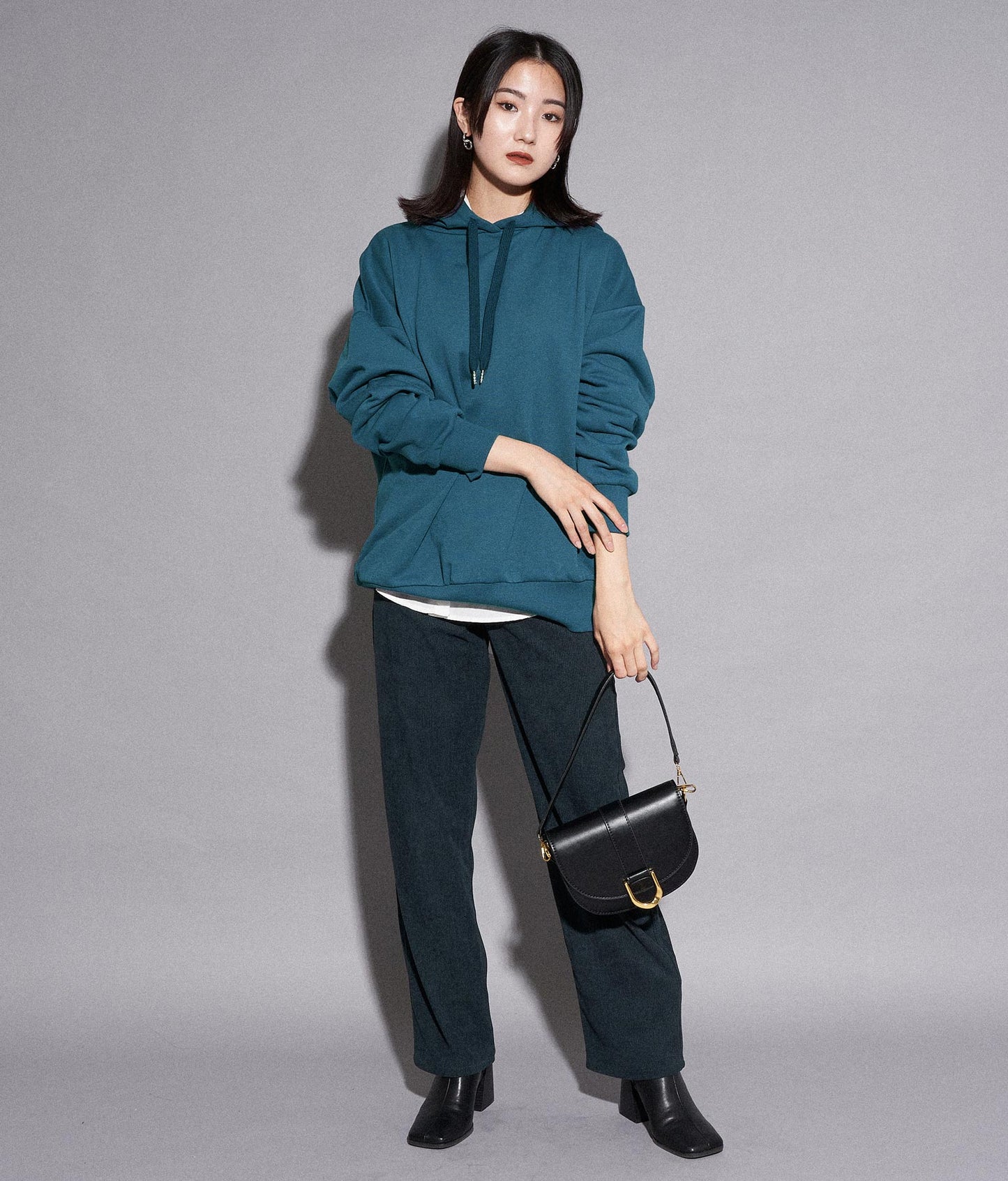 【WEB限定】シンプル裏起毛フーディートップススウェット 793-8596