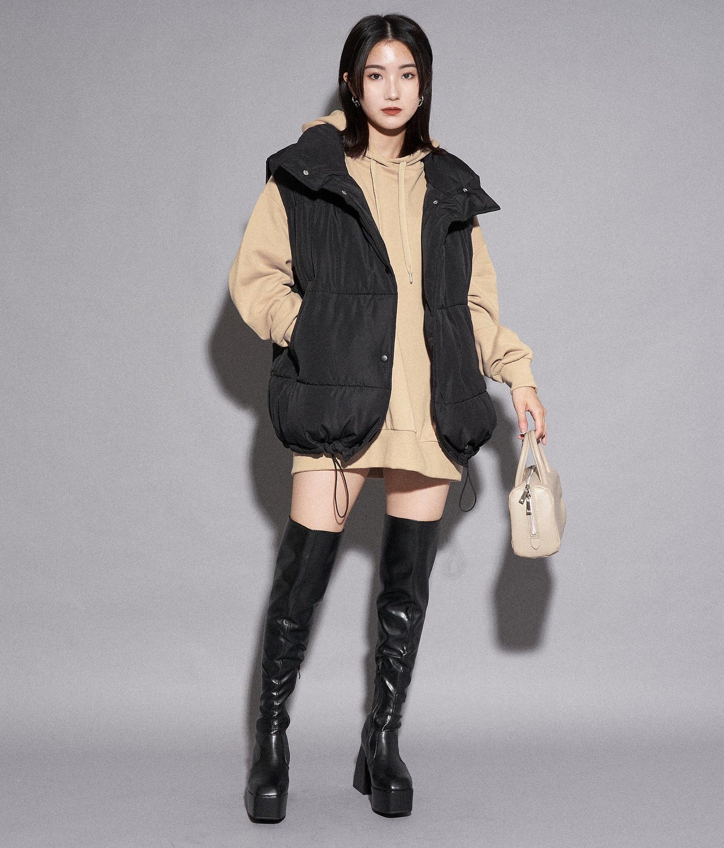 【WEB限定】シンプル裏起毛フーディートップススウェット 793-8596