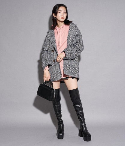 【WEB限定】シンプル裏起毛フーディートップススウェット 793-8596