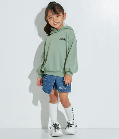 ワンポイントanap裏毛フーディートップススウェット