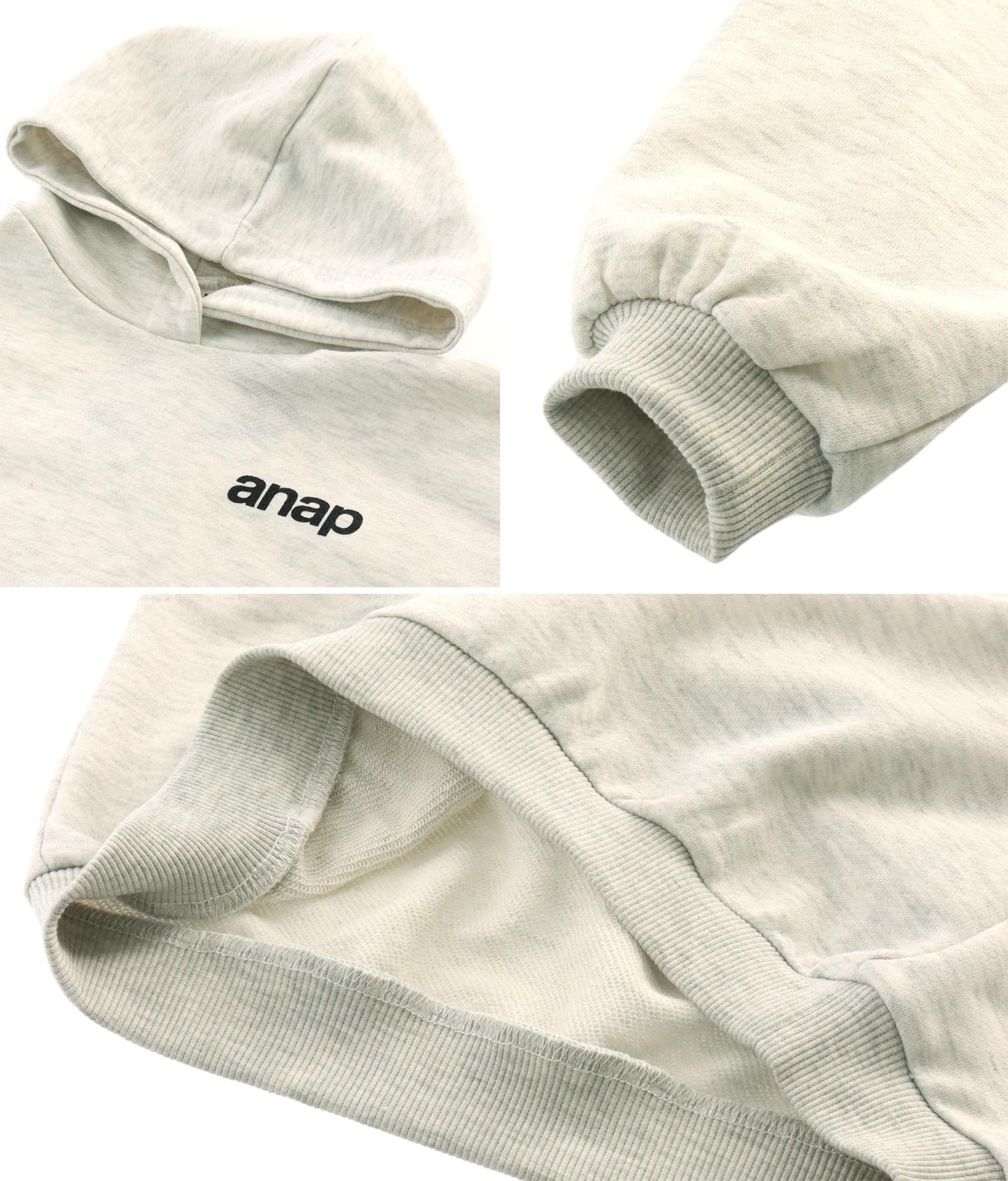 ワンポイントanap裏毛フーディートップススウェット 423-2952