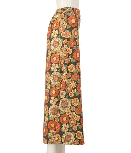 レトロ フラワー セミフレア スカート 851-5610