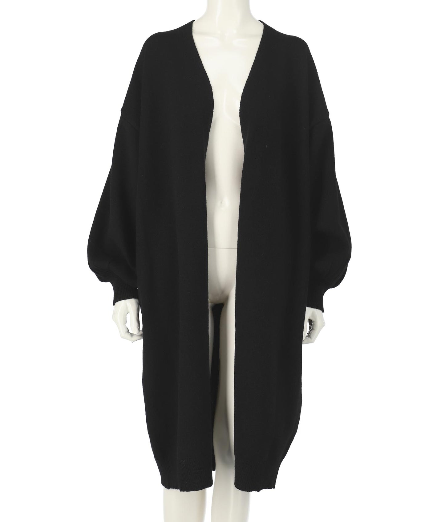 5色展開ロングガウンボリュームスリーブニットカーディガン 154-5254