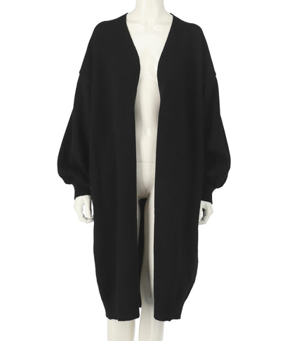 5色展開ロングガウンボリュームスリーブニットカーディガン 154-5254