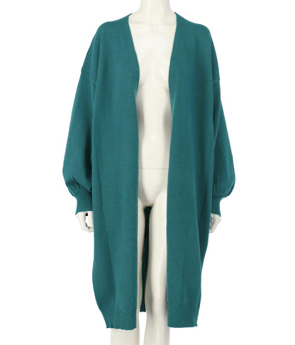 5色展開ロングガウンボリュームスリーブニットカーディガン 154-5254