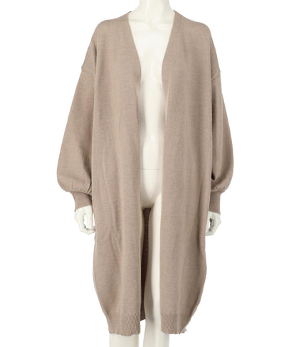 5色展開ロングガウンボリュームスリーブニットカーディガン 154-5254