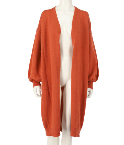 5色展開ロングガウンボリュームスリーブニットカーディガン 154-5254