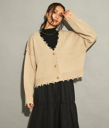 ダメージニットカーディガン 794-8570