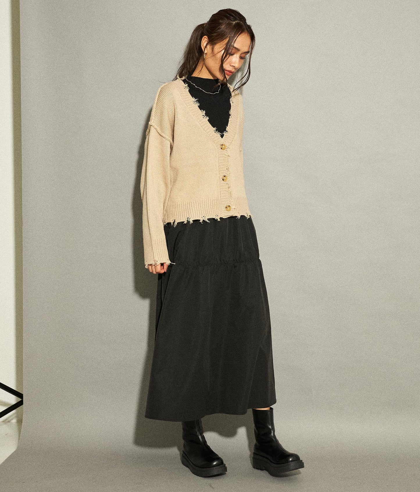 ダメージニットカーディガン 794-8570