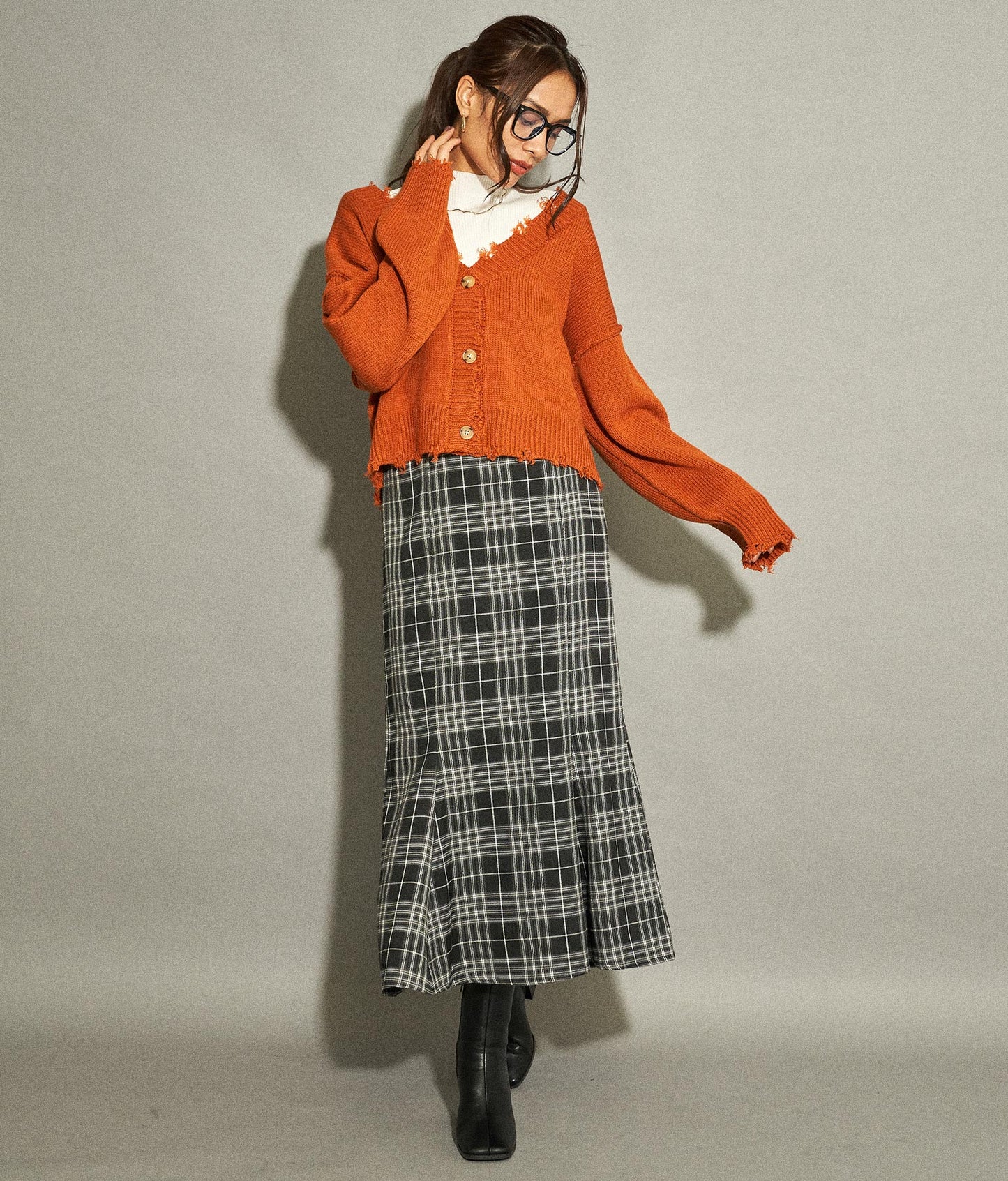 ダメージニットカーディガン 794-8570