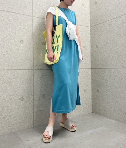 ミニ裏毛 ノースリーブ ロング ワンピース 797-8890