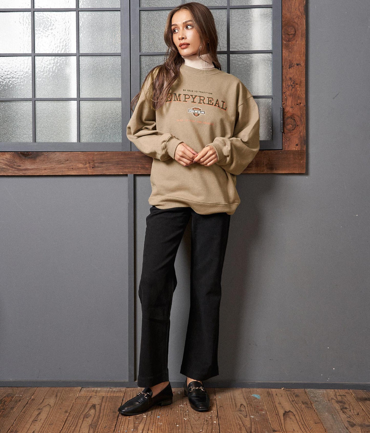 ヴィンテージライク裏毛プルオーバー 793-8662