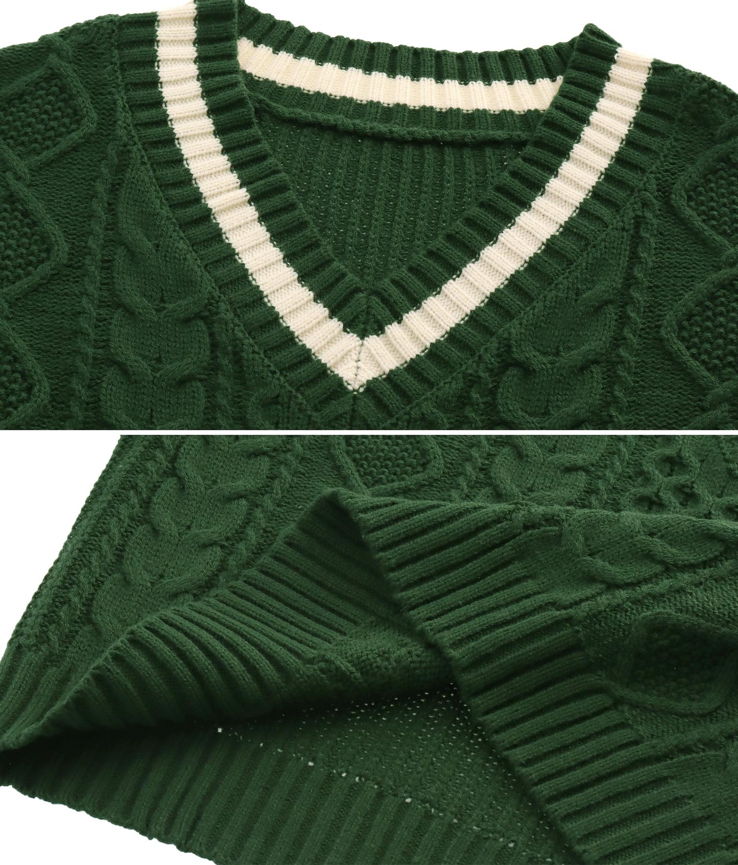 ライン入りケーブルニットトップスセーター 793-8703