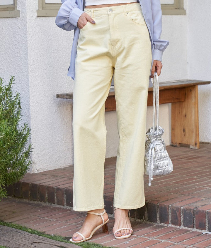 SorbetColor! ツイル ストレート パンツ 522-6607