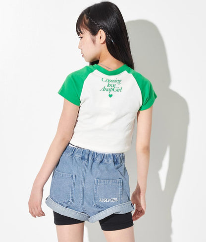 ロゴ3分丈レギンス 912-7202