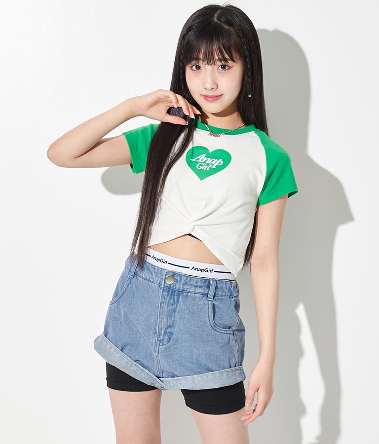 ロゴ3分丈レギンス 912-7202