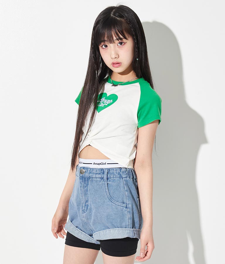 ロゴ3分丈レギンス 912-7202