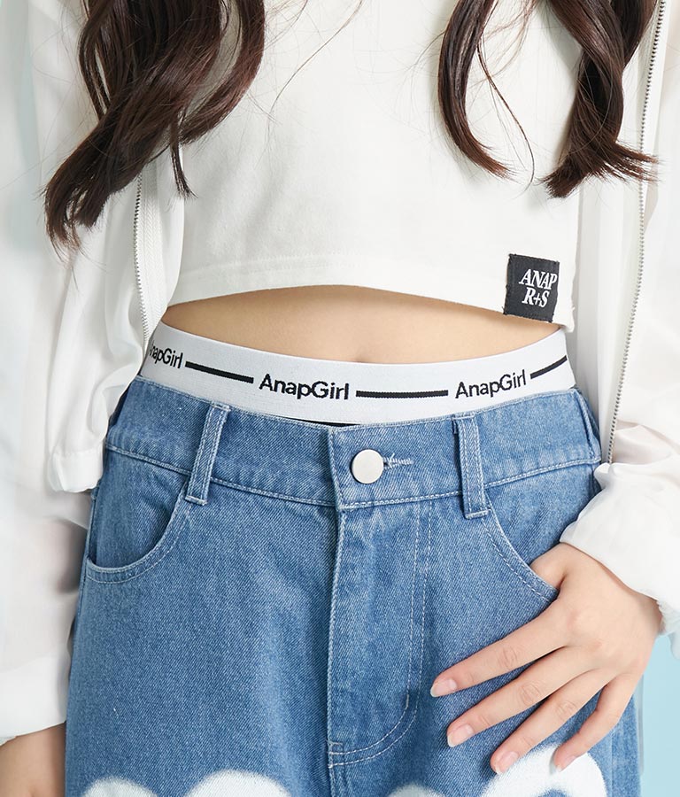 ロゴ3分丈レギンス 912-7202