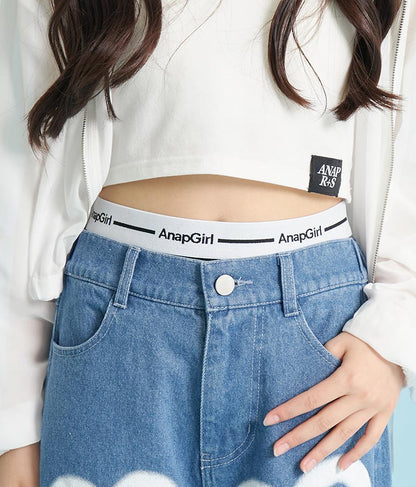 ロゴ3分丈レギンス 912-7202