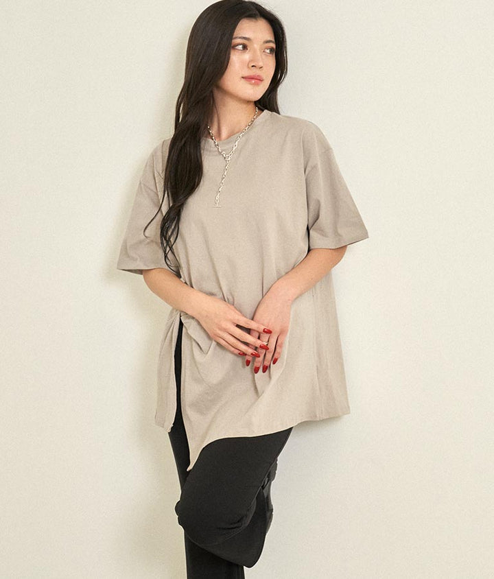 フロントツイストスリットTシャツ 153-5376
