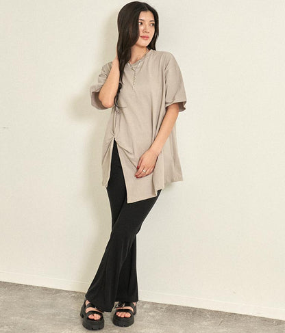 フロントツイストスリットTシャツ 153-5376