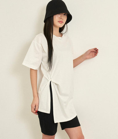 フロントツイストスリットTシャツ 153-5376