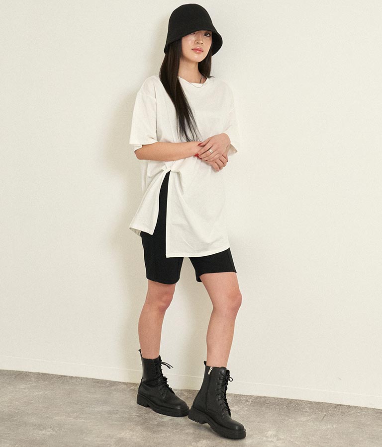フロントツイストスリットTシャツ 153-5376