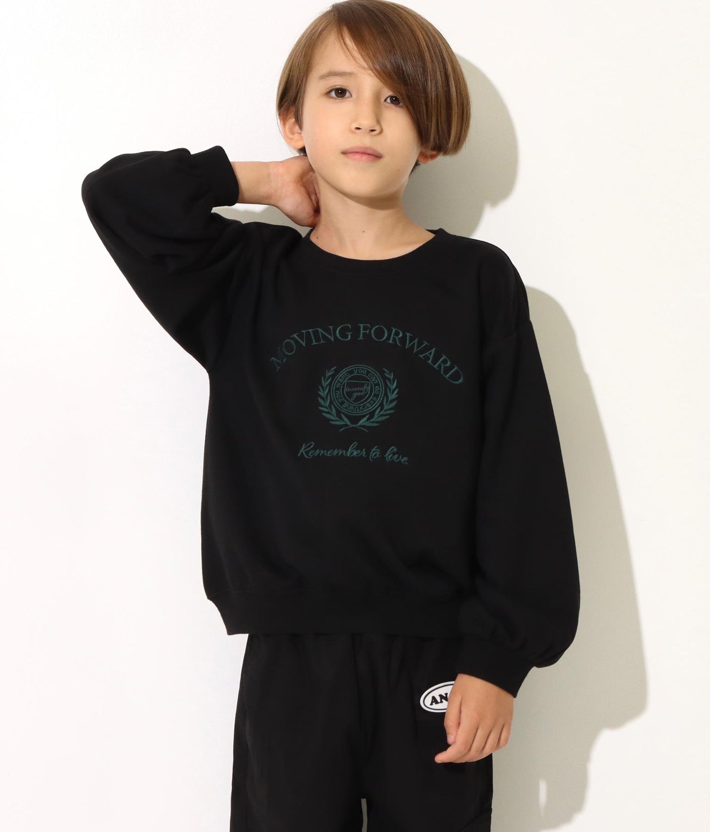 エンブレム 刺繍 裏毛 トレーナー 423-2906