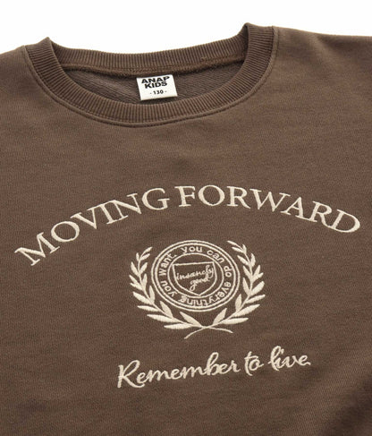 エンブレム 刺繍 裏毛 トレーナー 423-2906