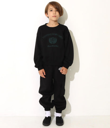 エンブレム 刺繍 裏毛 トレーナー 423-2906