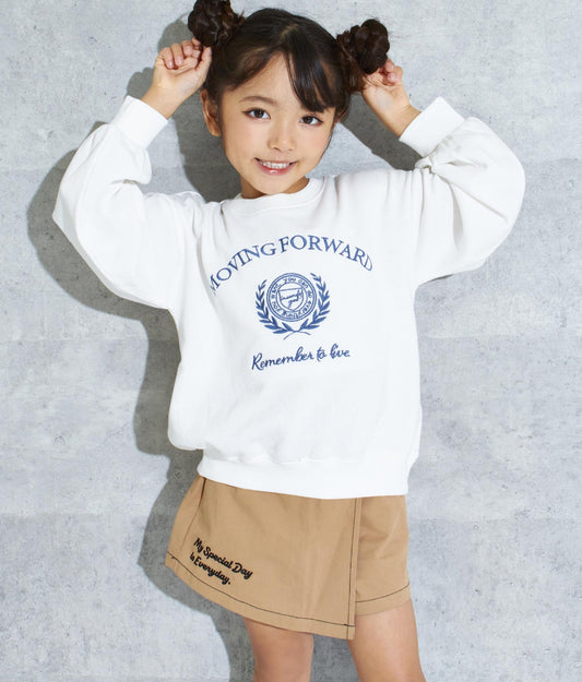 エンブレム 刺繍 裏毛 トレーナー 423-2906