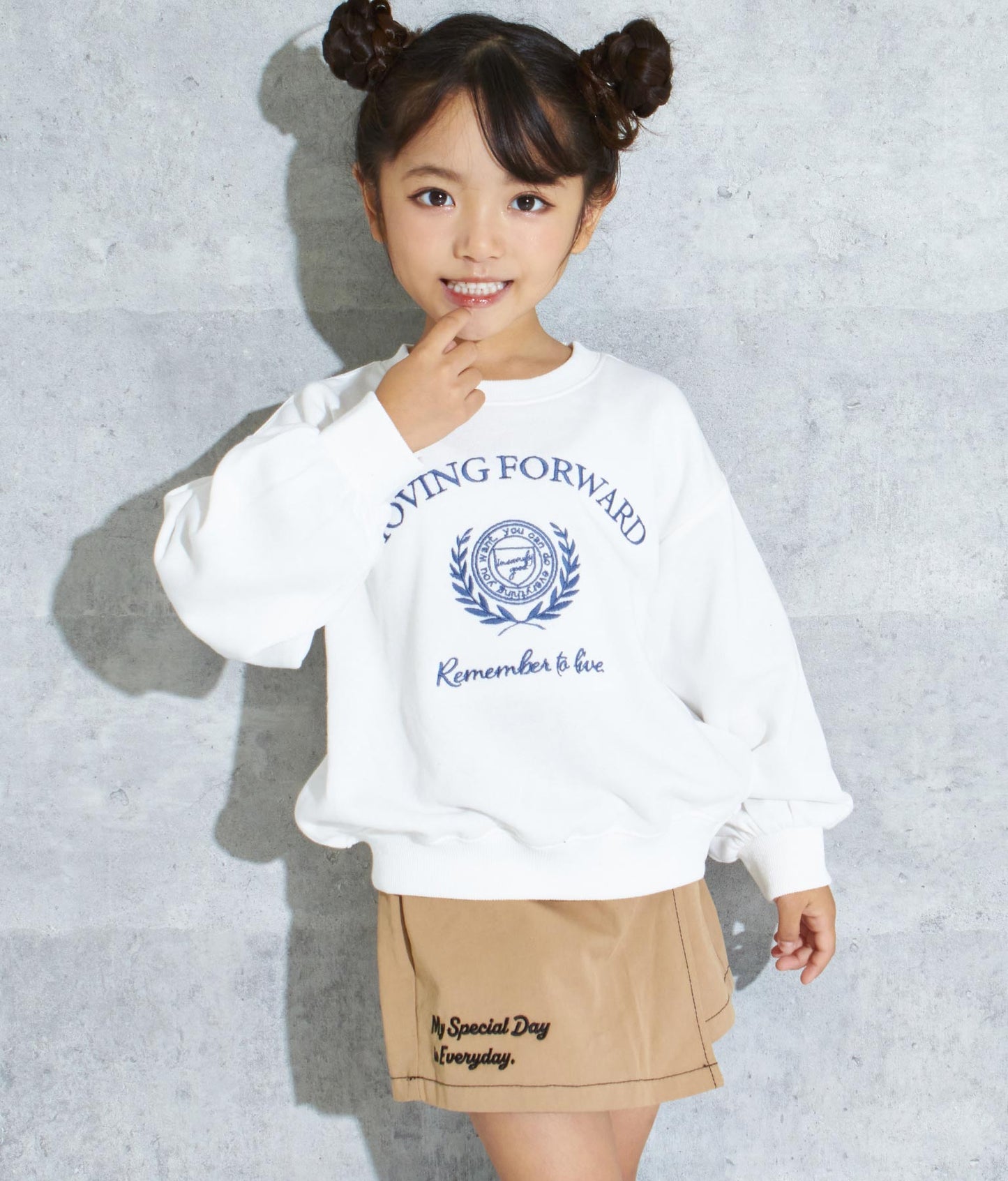 エンブレム 刺繍 裏毛 トレーナー 423-2906