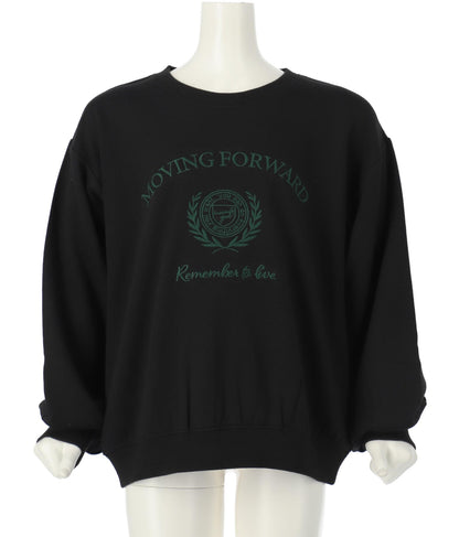 エンブレム 刺繍 裏毛 トレーナー 423-2906