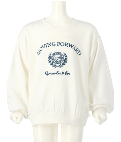 エンブレム 刺繍 裏毛 トレーナー 423-2906