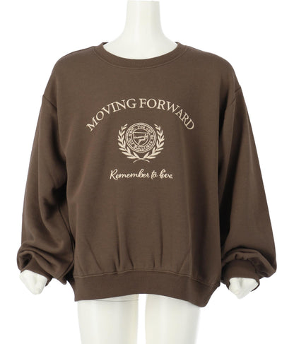 エンブレム 刺繍 裏毛 トレーナー 423-2906