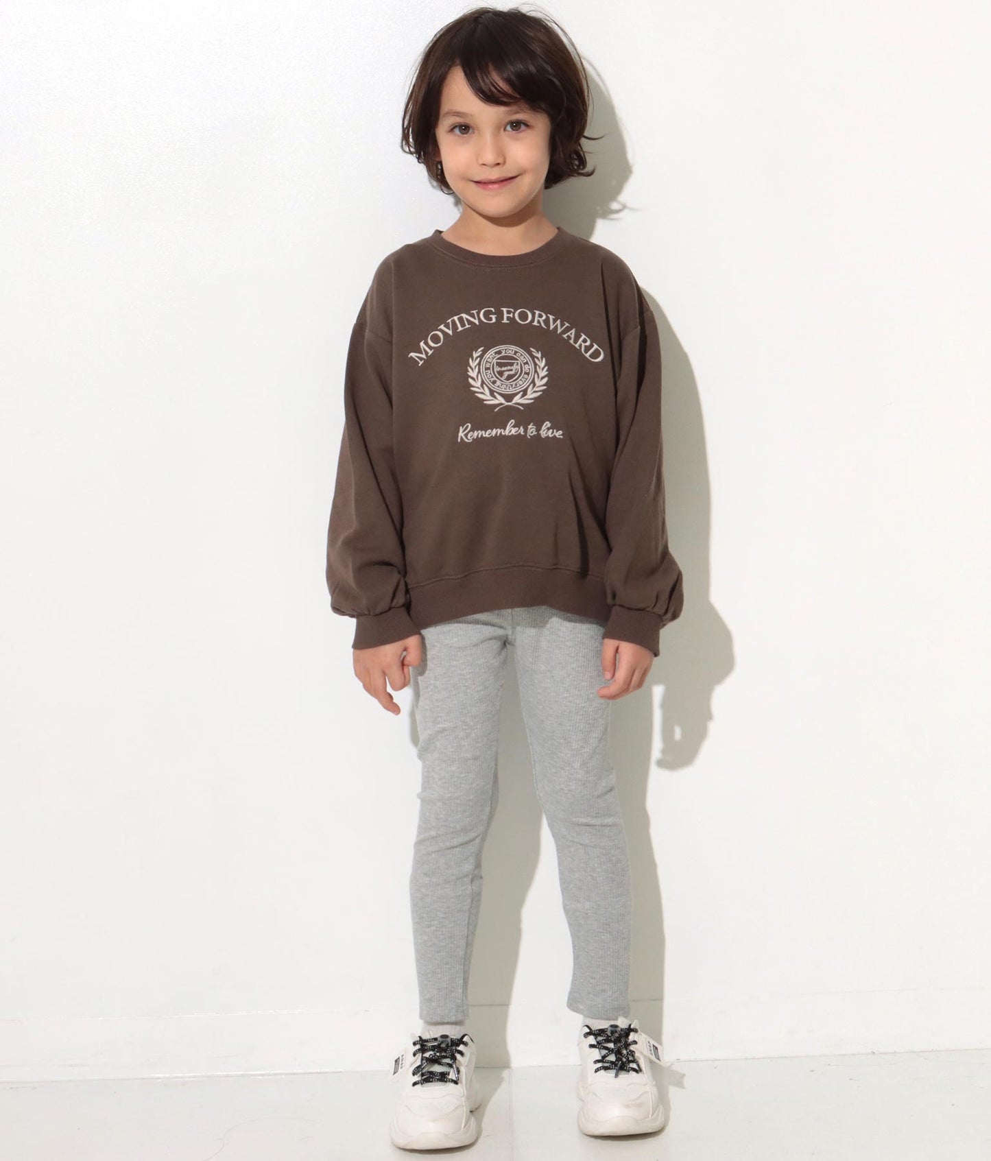 エンブレム 刺繍 裏毛 トレーナー 423-2906