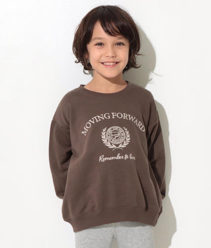 エンブレム 刺繍 裏毛 トレーナー 423-2906