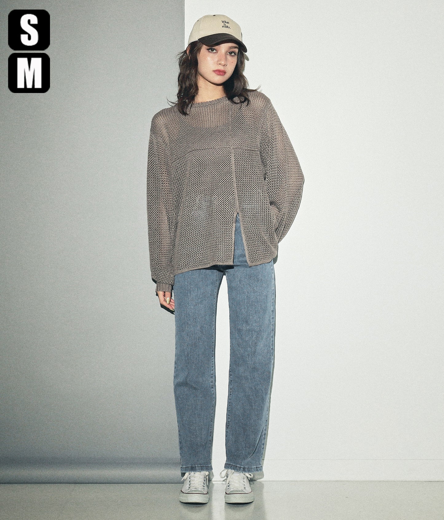 シンプルストレッチストレートデニムパンツ 152-5289