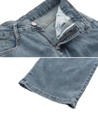 シンプルストレッチストレートデニムパンツ 152-5289