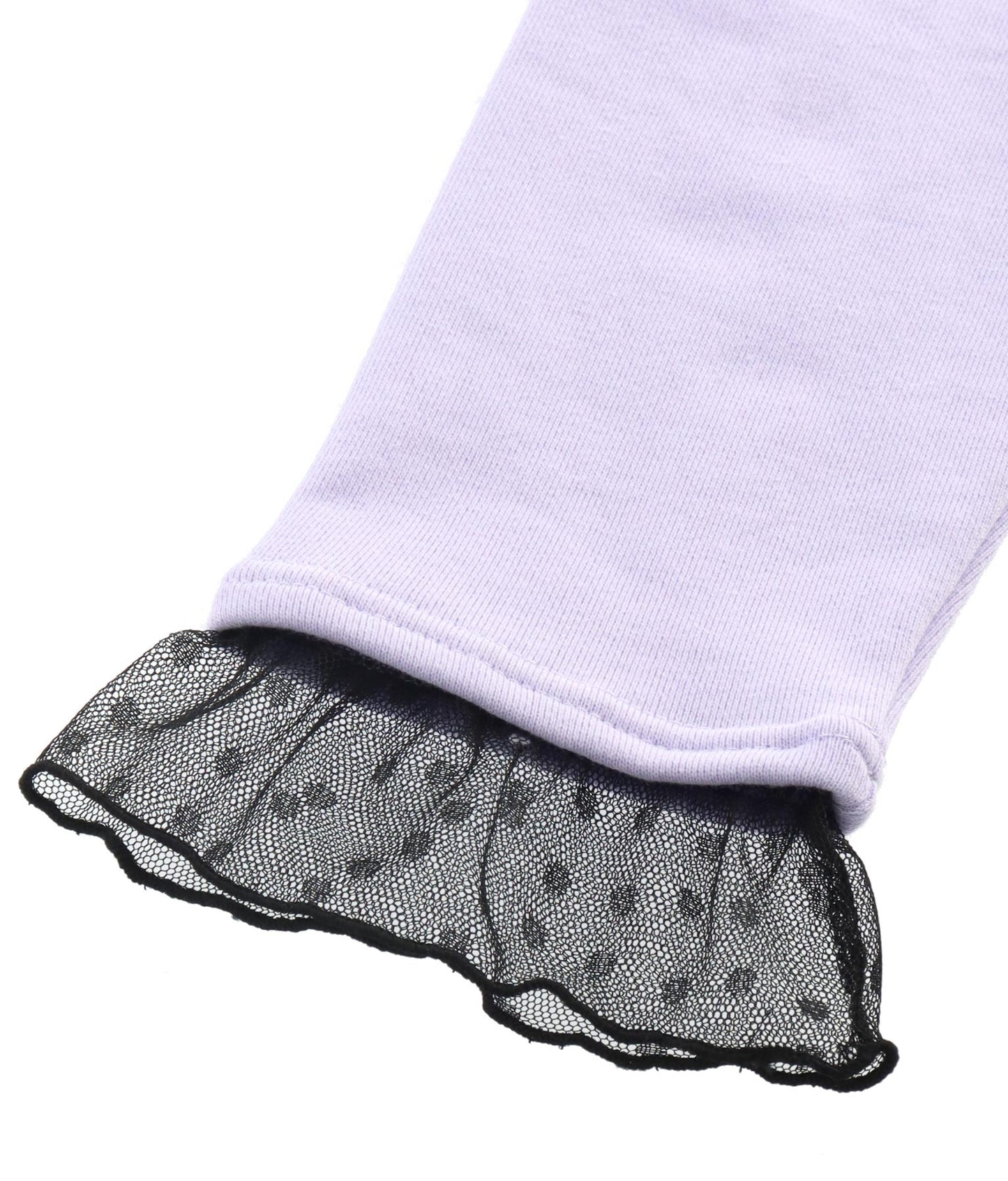 袖チュールフリル裏毛トップスカットソー 423-2917