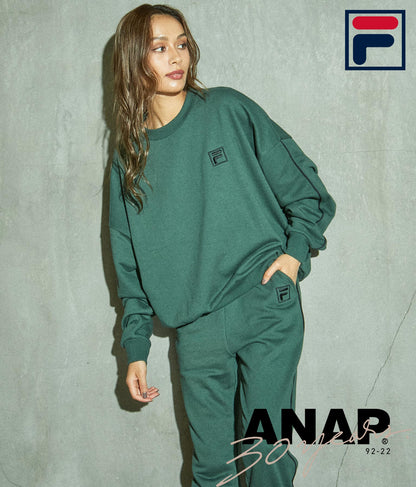 FILAパイピングデザイン裏毛プルオーバー 793-8619