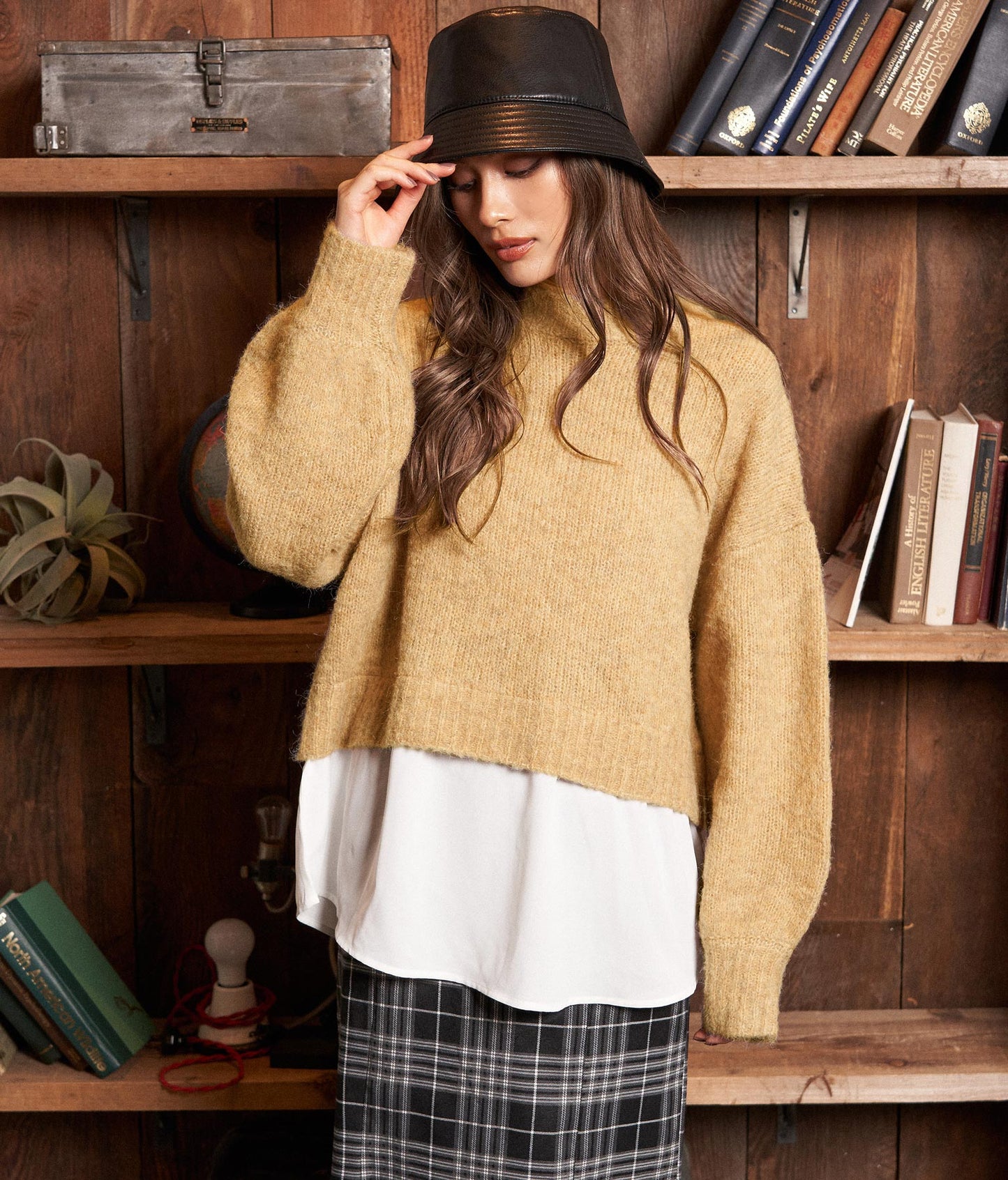 レイヤード風ニットトップスセーター 793-8568