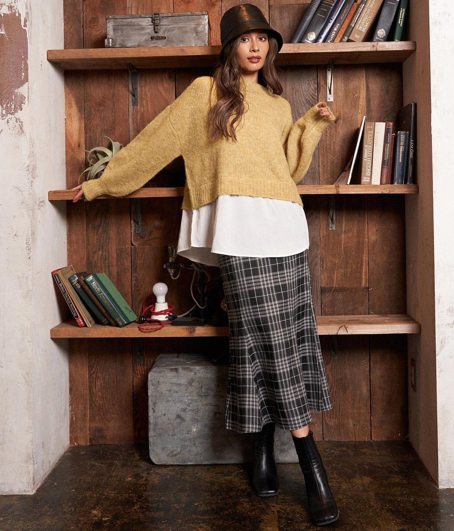 レイヤード風ニットトップスセーター 793-8568