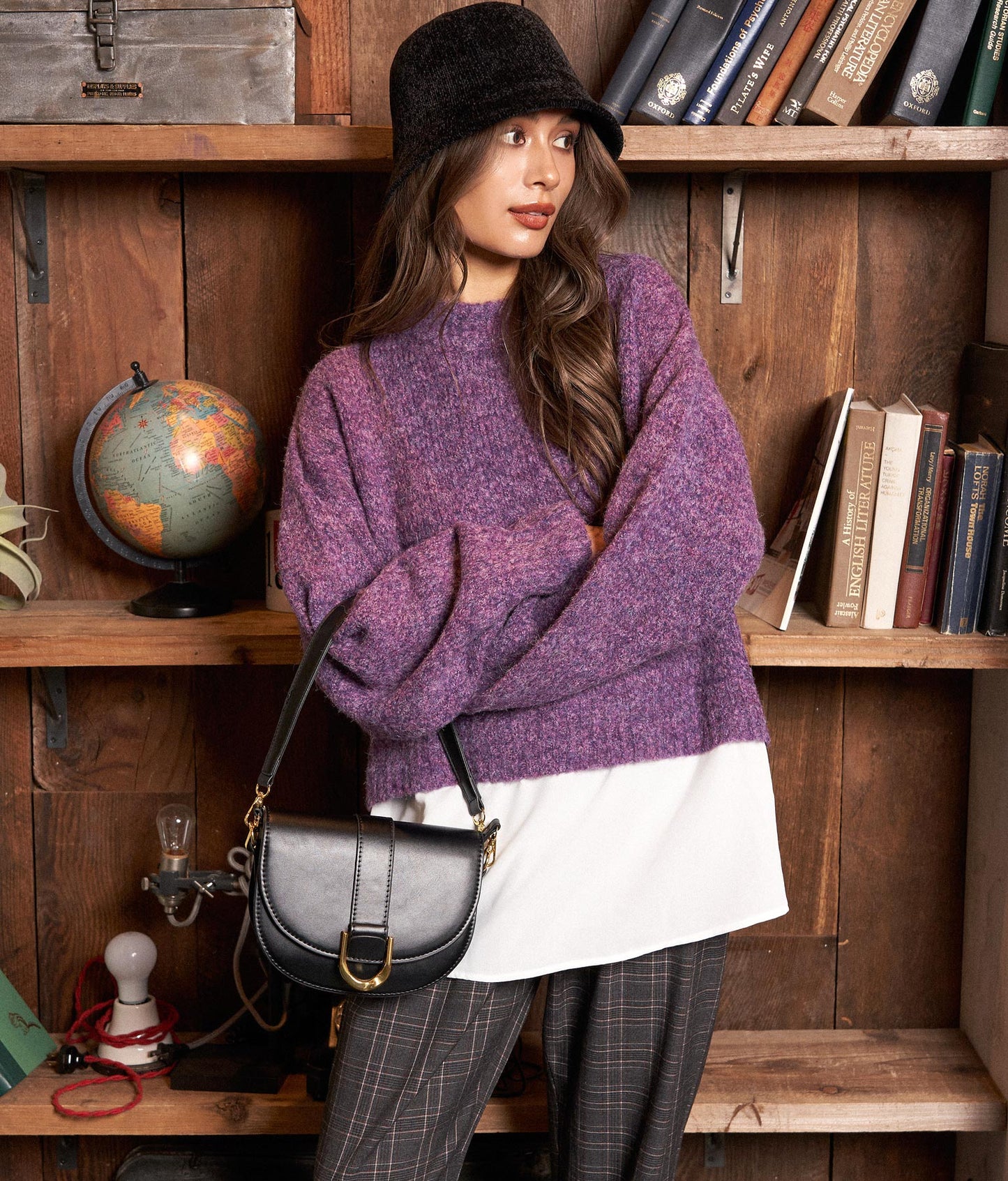 レイヤード風ニットトップスセーター 793-8568