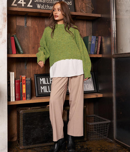 レイヤード風ニットトップスセーター 793-8568