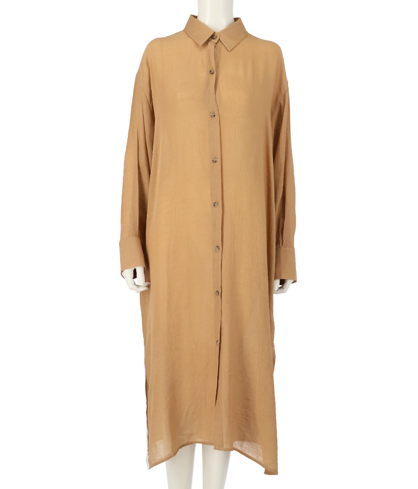 ウエストリボンロングシャツ