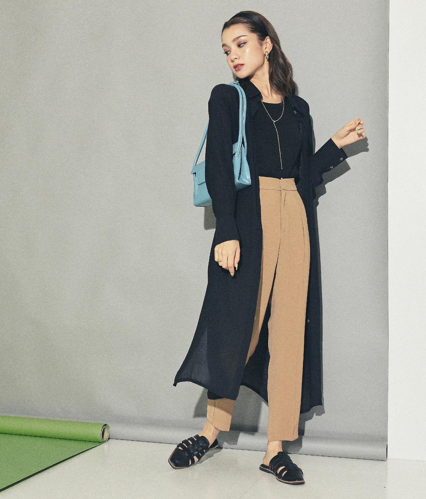 ウエストリボンロングシャツ 154-5270