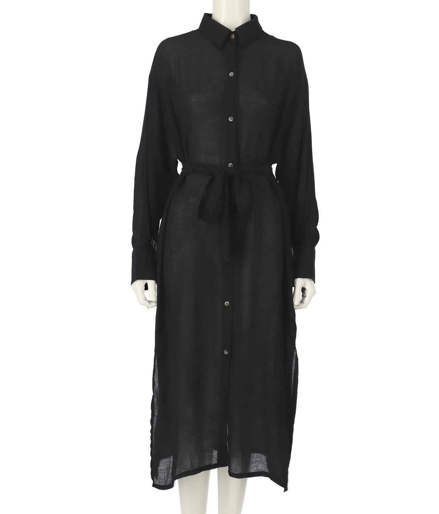 ウエストリボンロングシャツ 154-5270